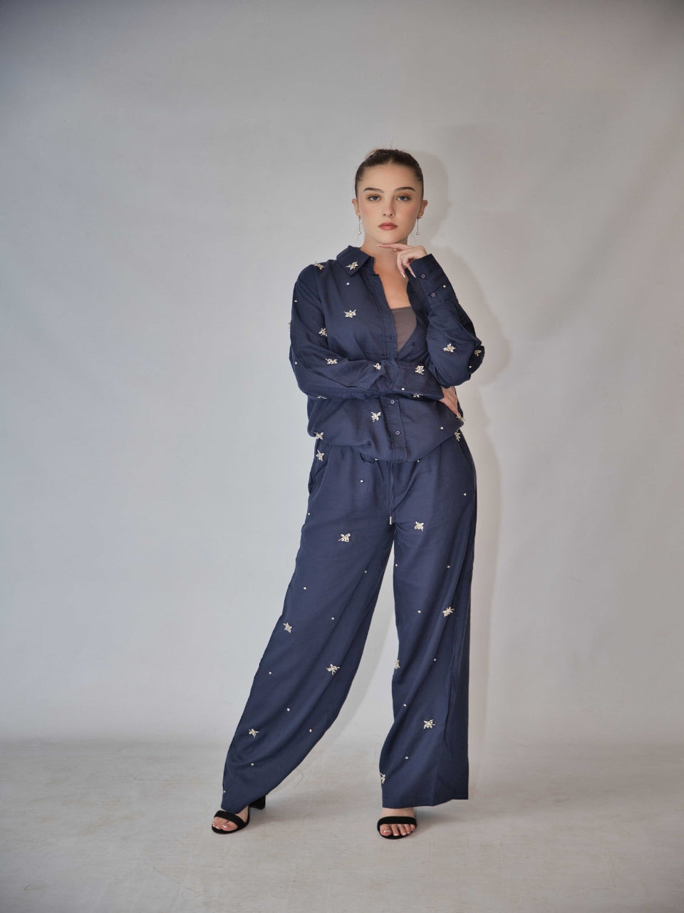 Regal Sapphire Embellished Set