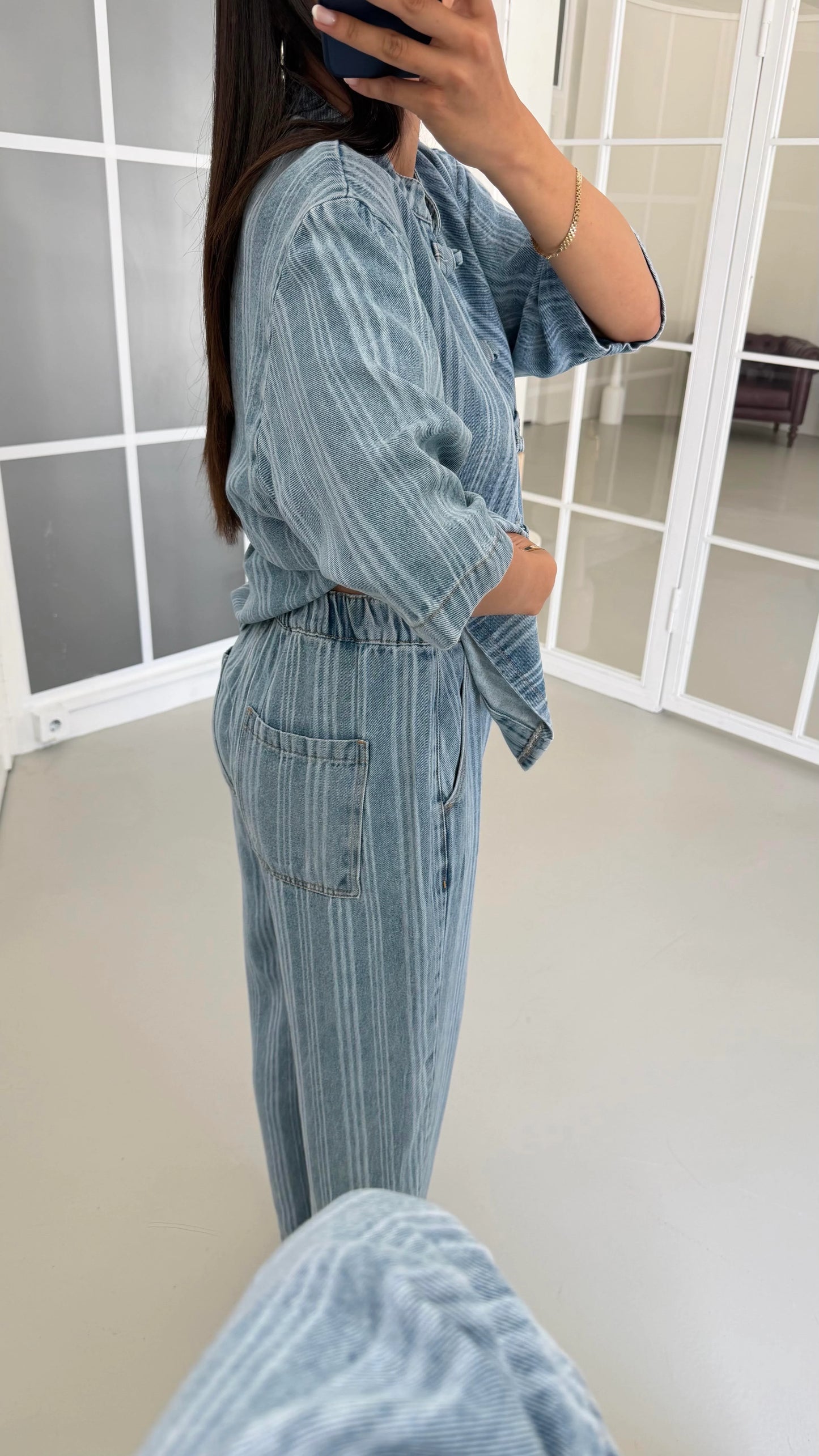 Pinstripe Tencel Set
