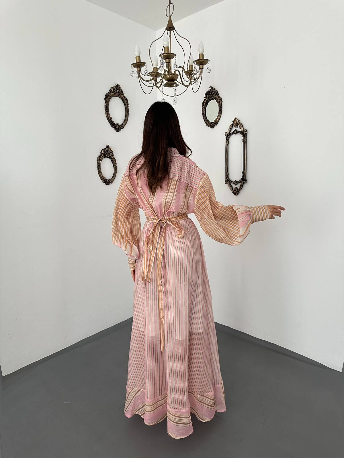 The Solene Stripe Maxi – Pink 10 day delivery time