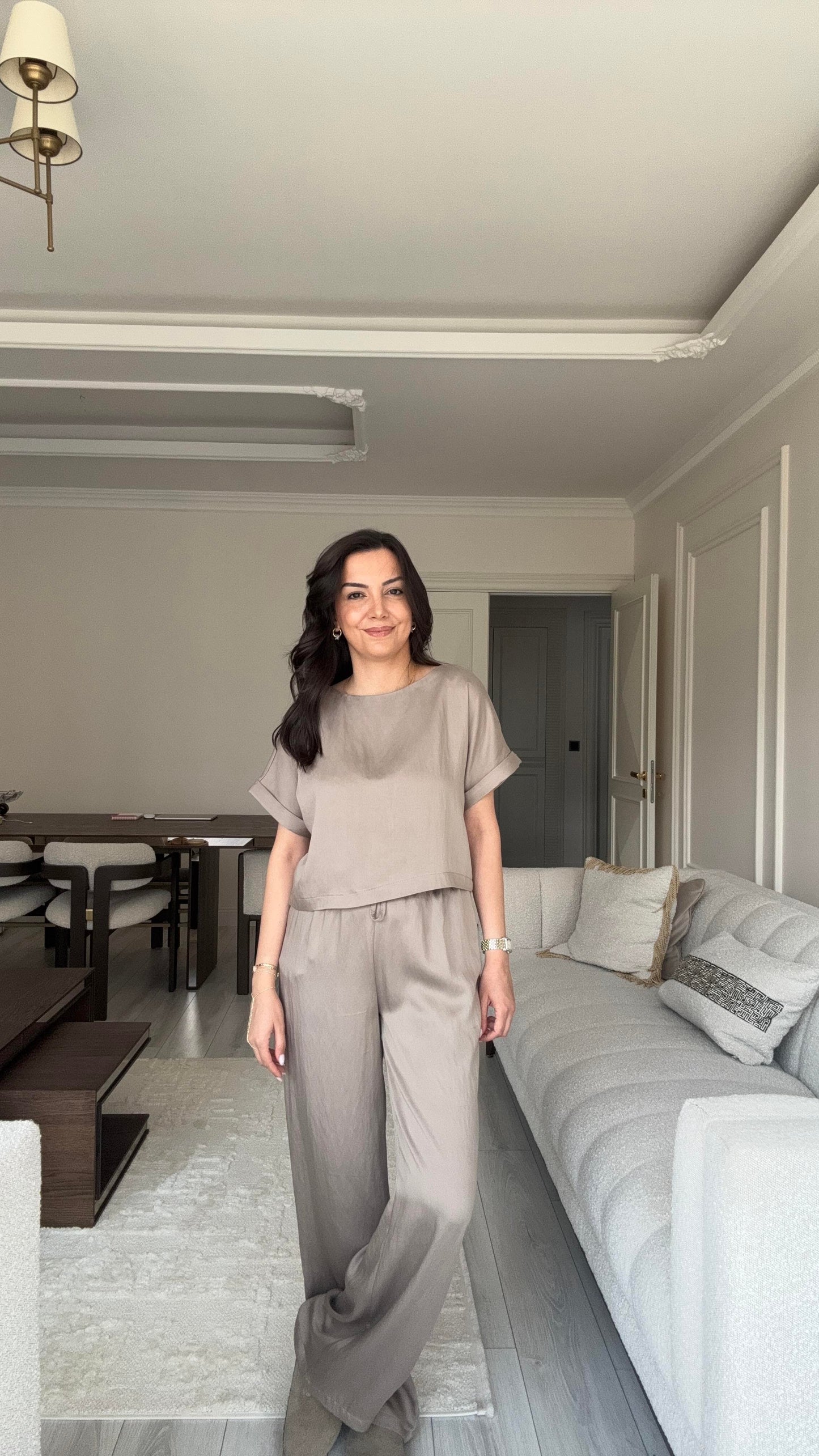 Silk-Textured Premium Set Beige