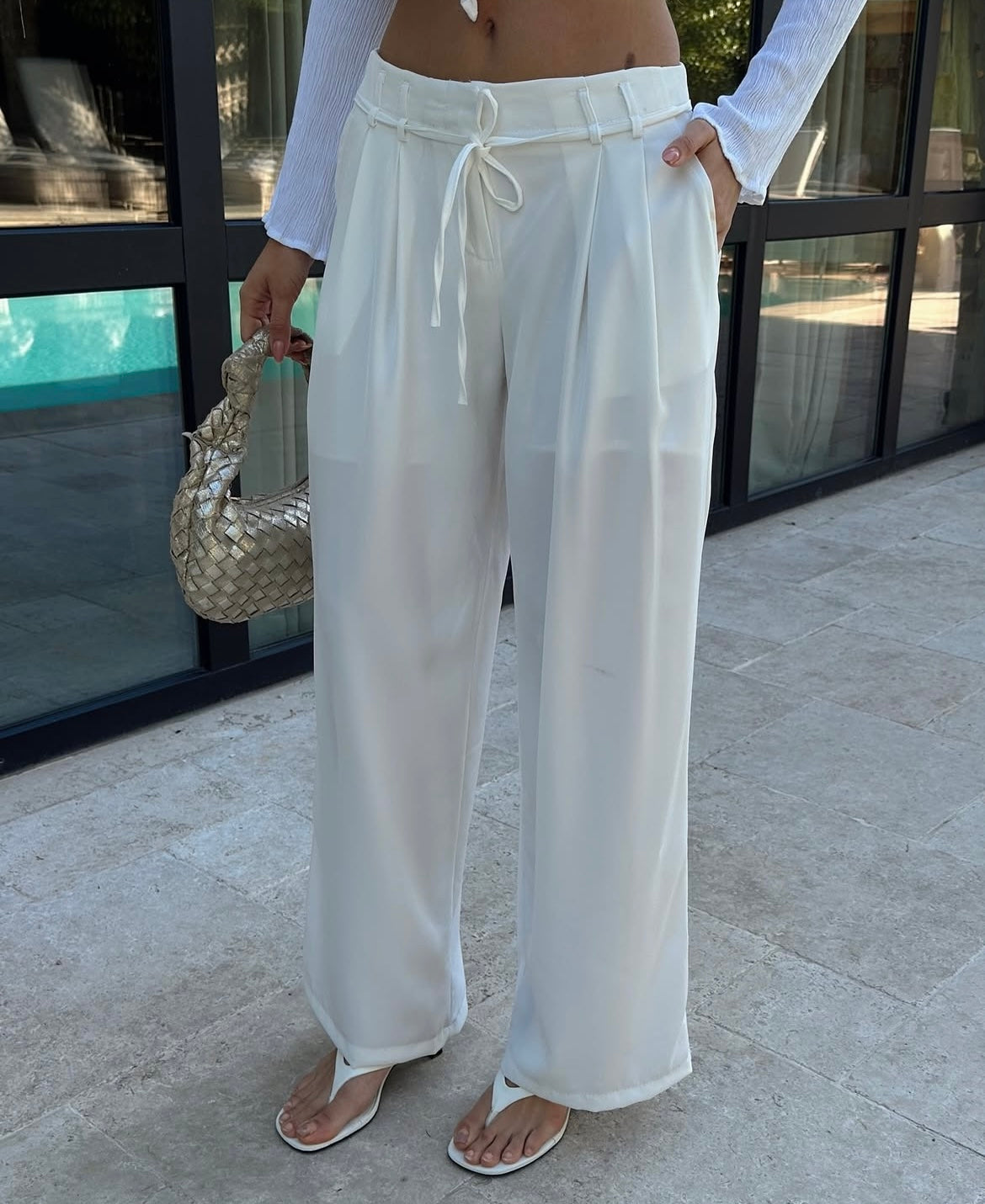 Classic White Tailored Pants