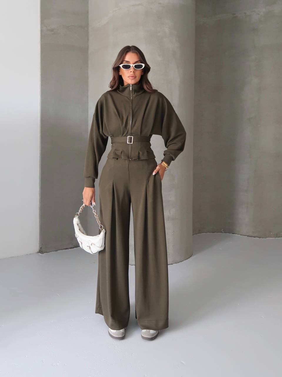 Premium Modal Tracksuit Set Khaki