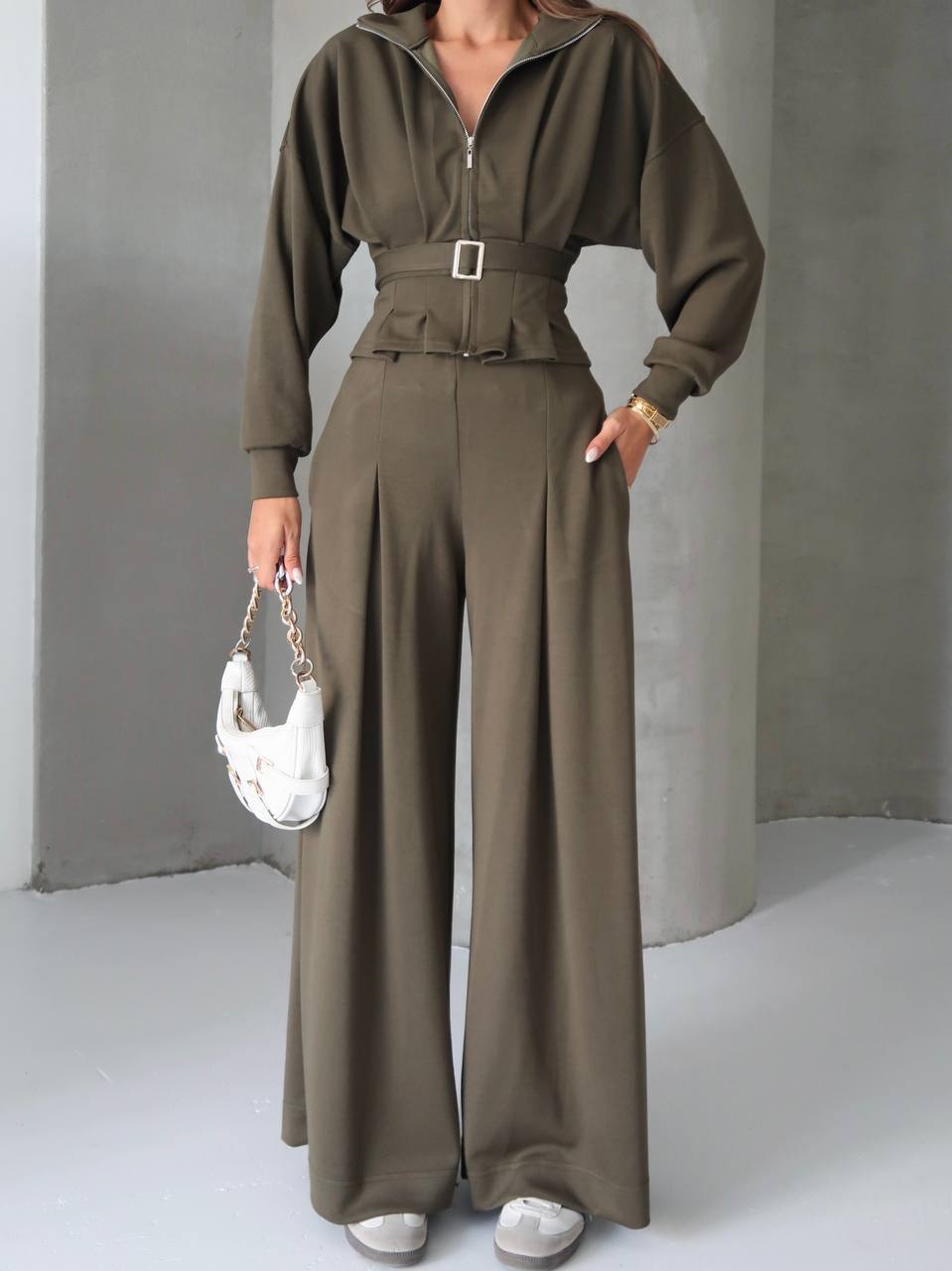 Premium Modal Tracksuit Set Khaki