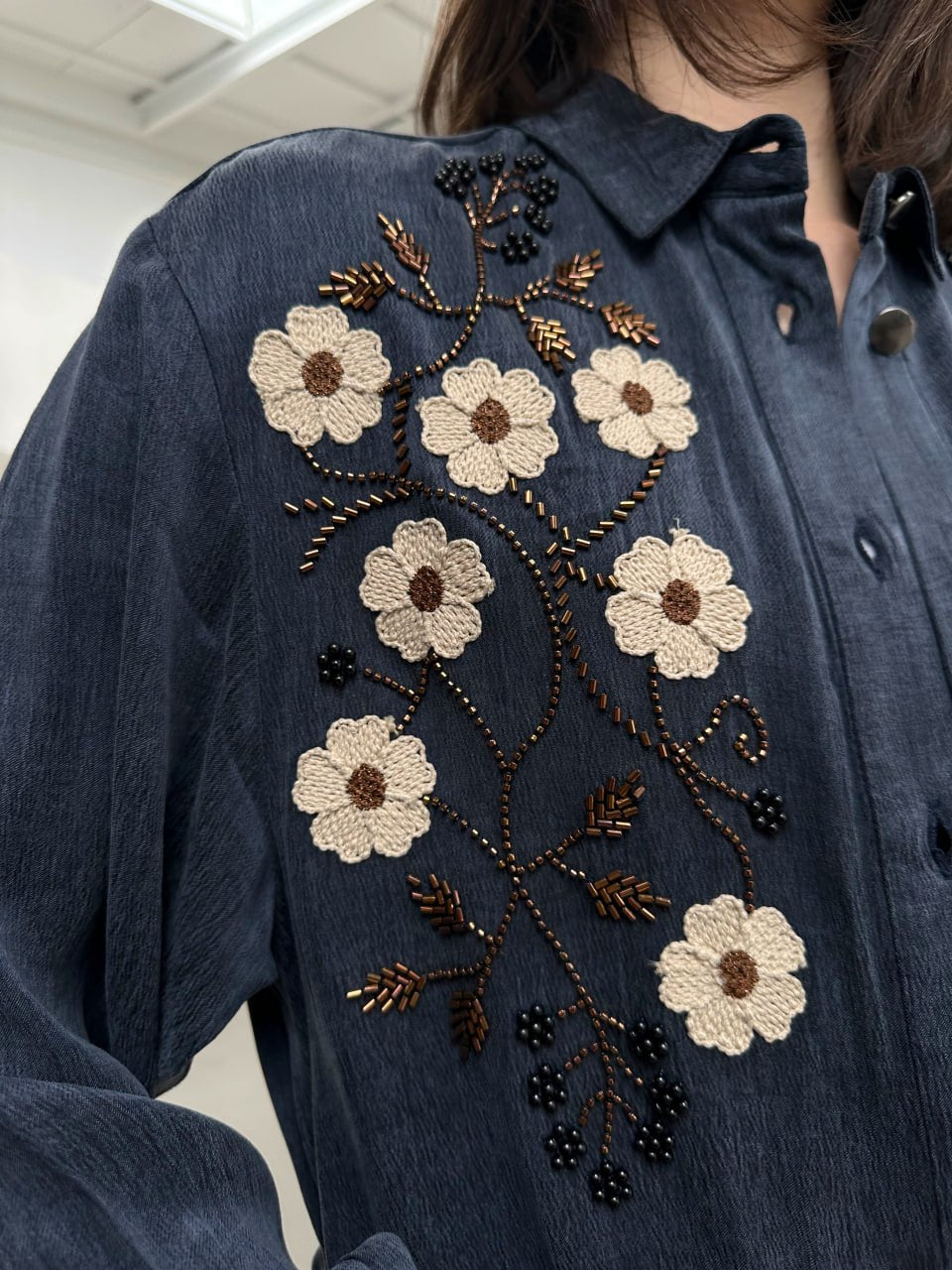 Azure Bloom Lyocell Fabric Floral Co Ord