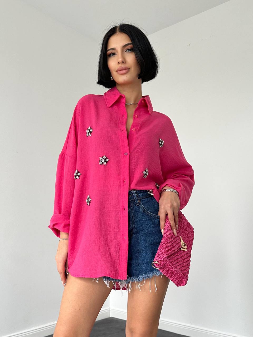 Pink Rhinestone Standard Shirt