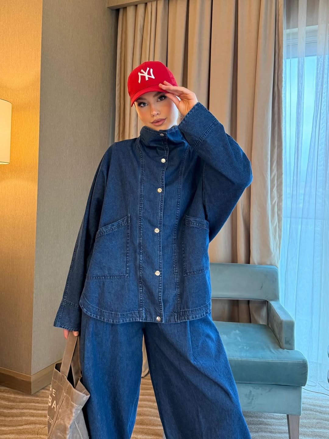 The Denim Ease Set Navy