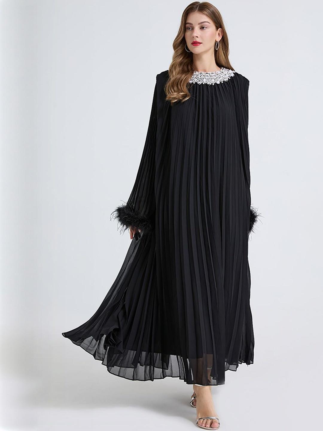 The Nocturne Pleated Maxi Dress - STD Size