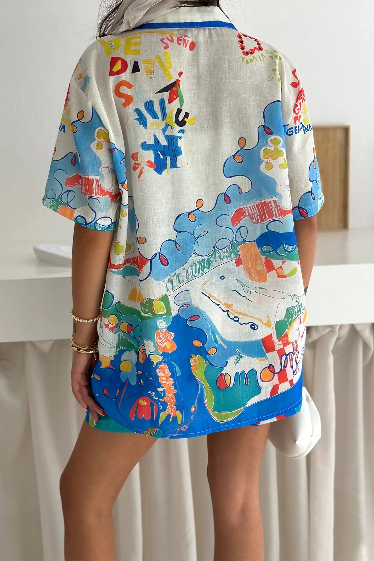 La Cartolina Linen Short Set