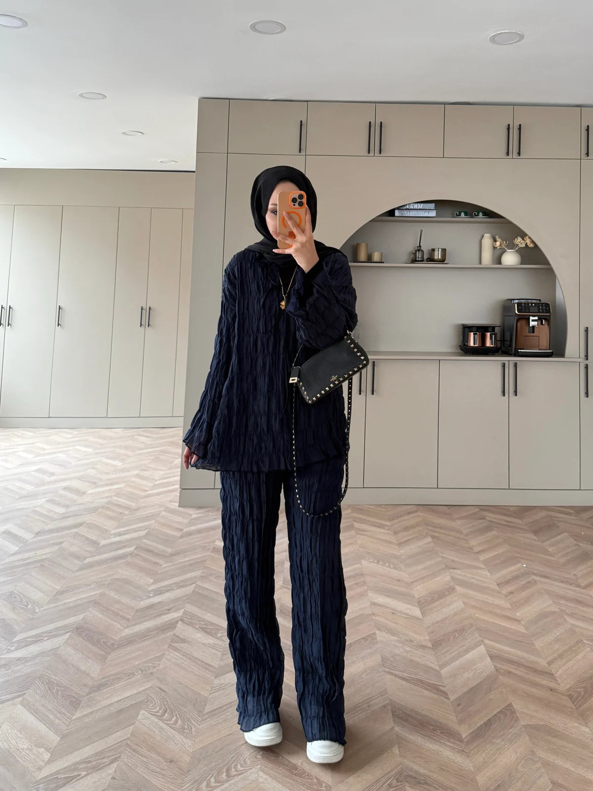 Mathis Textured Co-Ord Set Navy