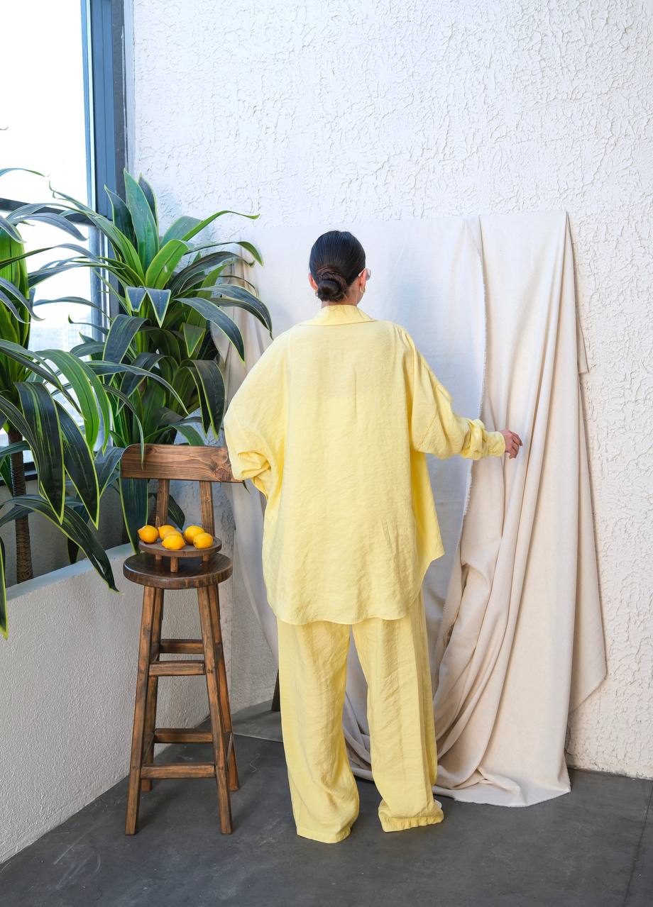 Breezy Luxe Co-Ord Set Butter Yellow