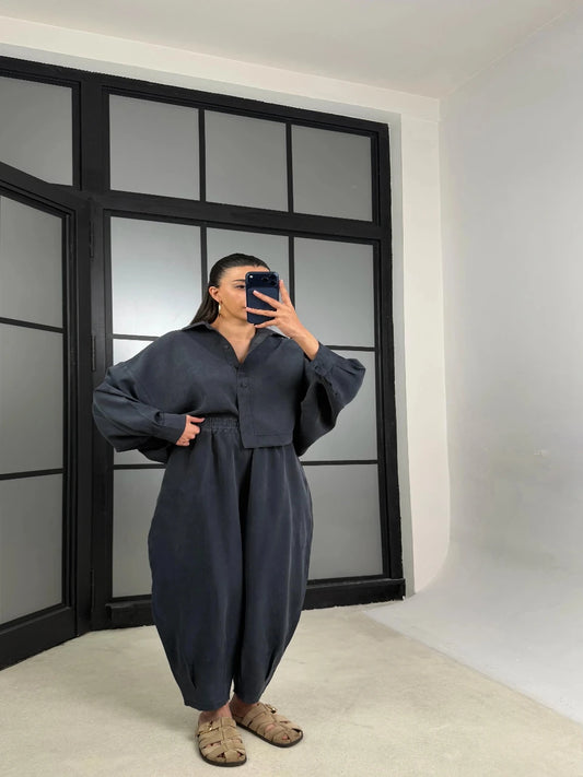 The Luna Tencel Set Black