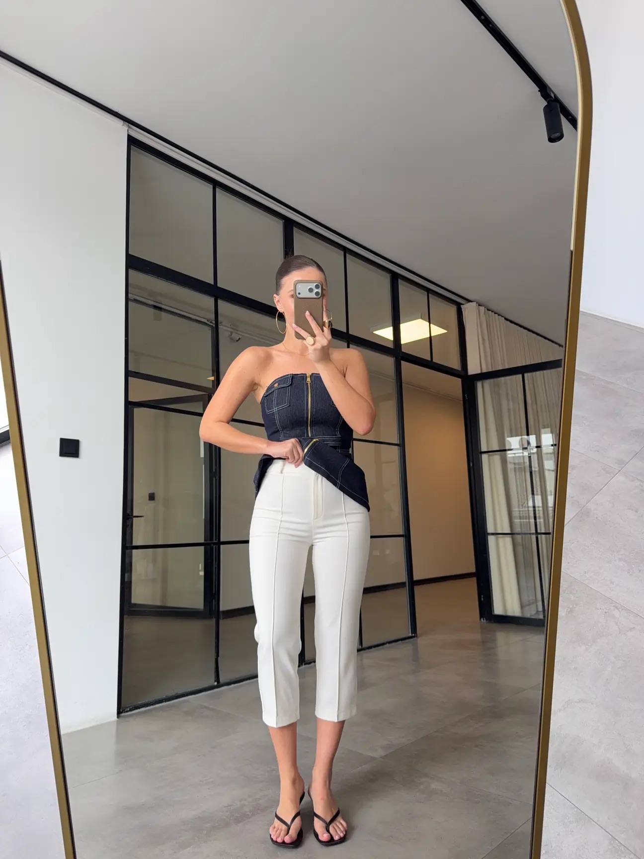 Tailored Capri Pants White