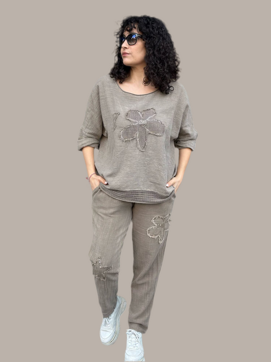 Cotton Boho Sequin Set