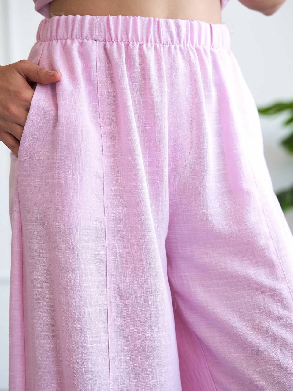 Casual Mandarin Co-Ord Pink