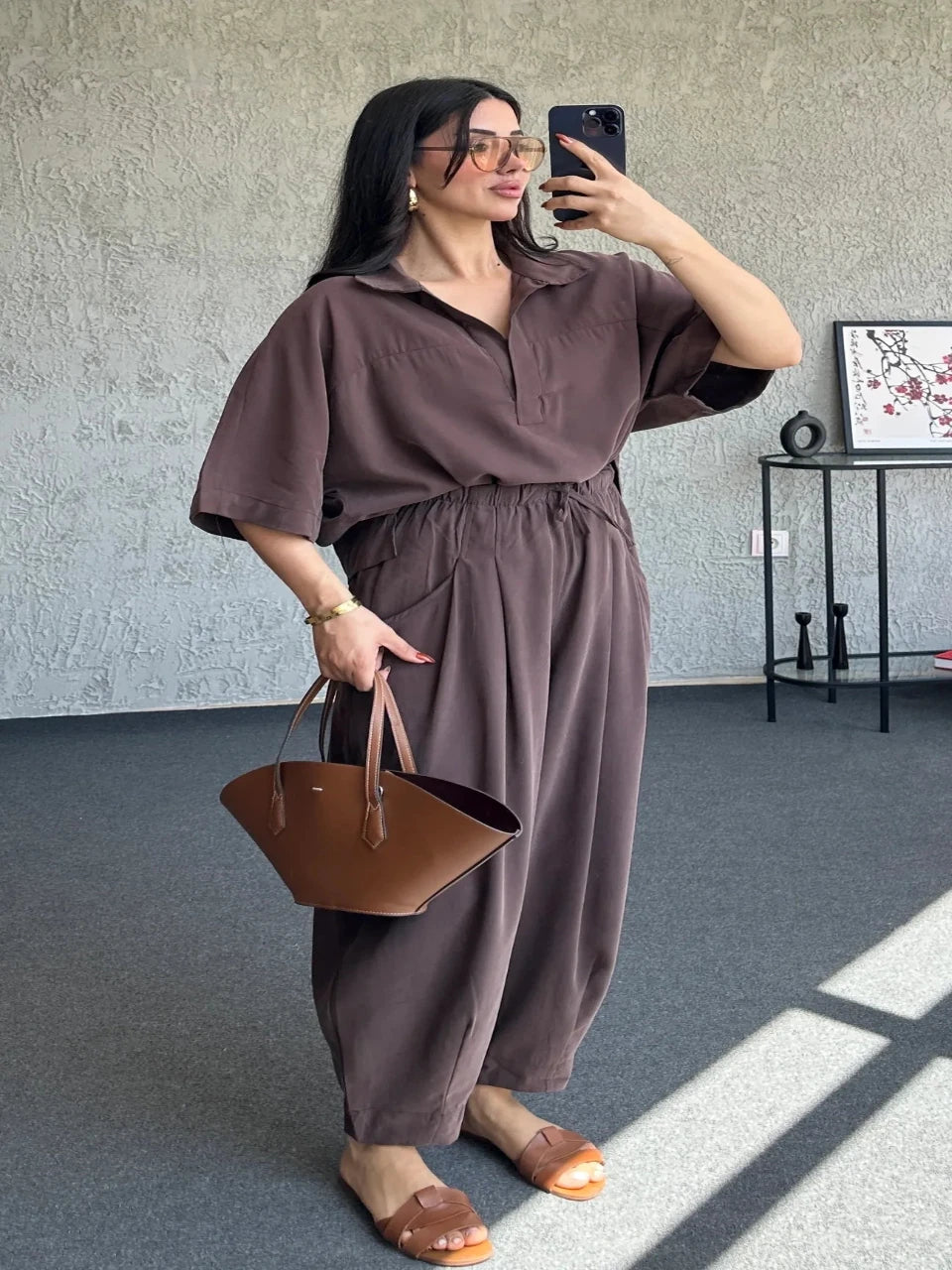 Polo Lounge Set Brown