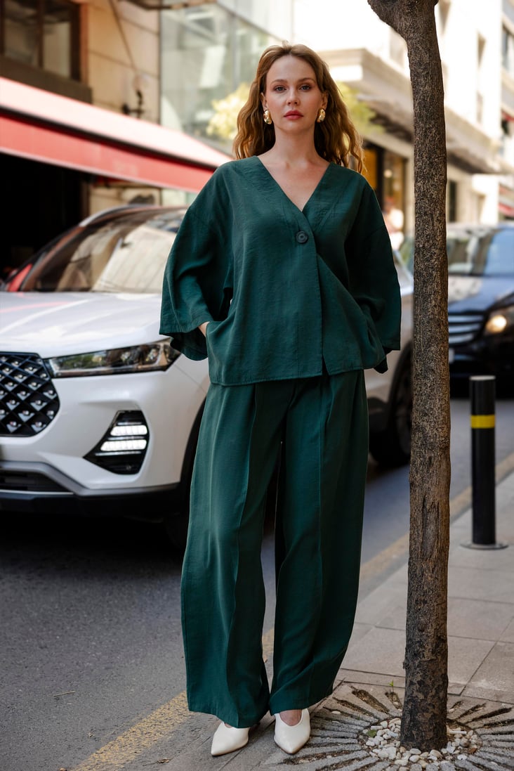 Emerald Green Tencel Co‑Ord Set