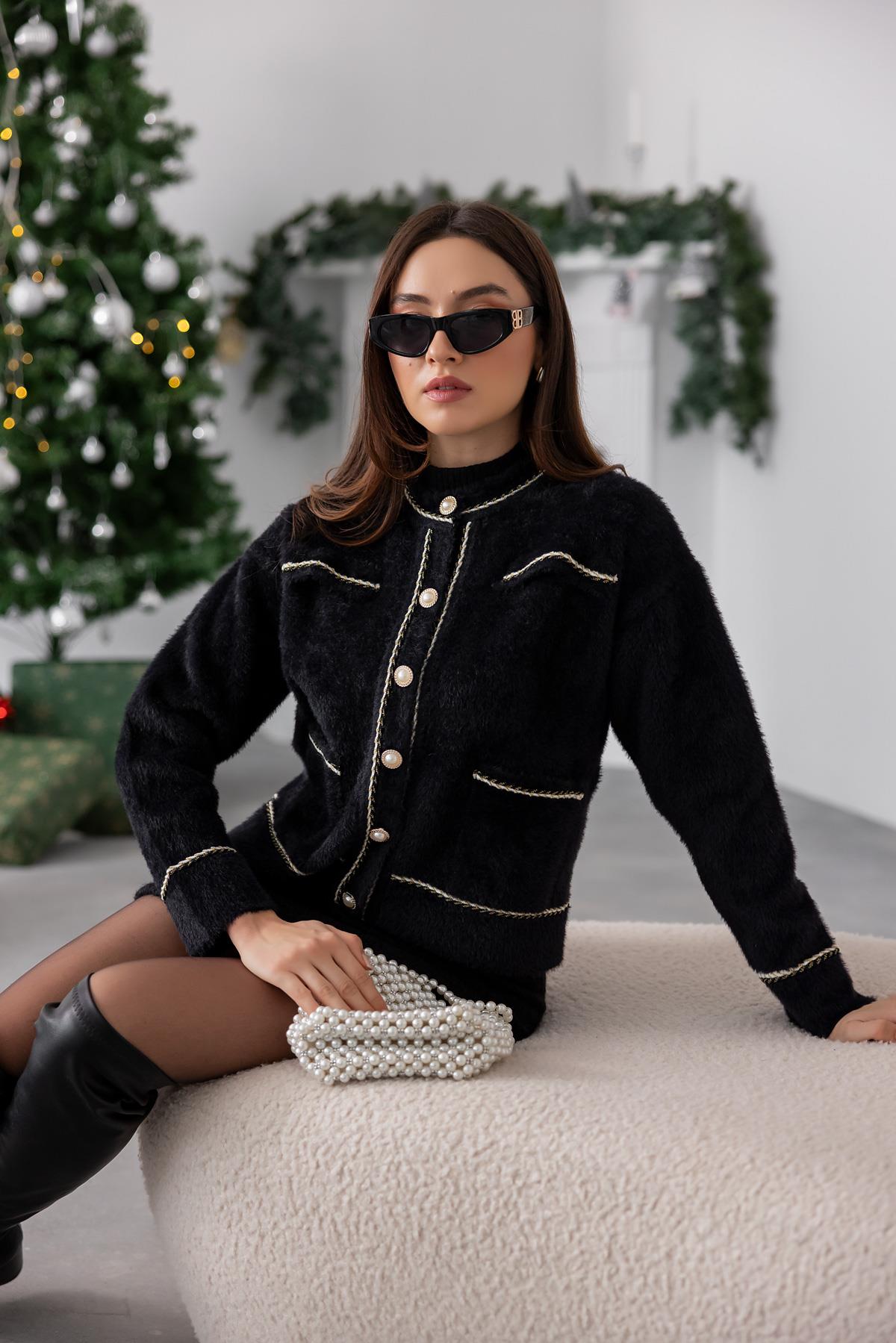 Premium Black Chanel Inspired Cardigan