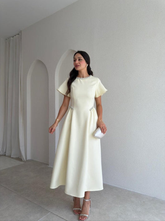 The Seraphina Dress Butter Yellow