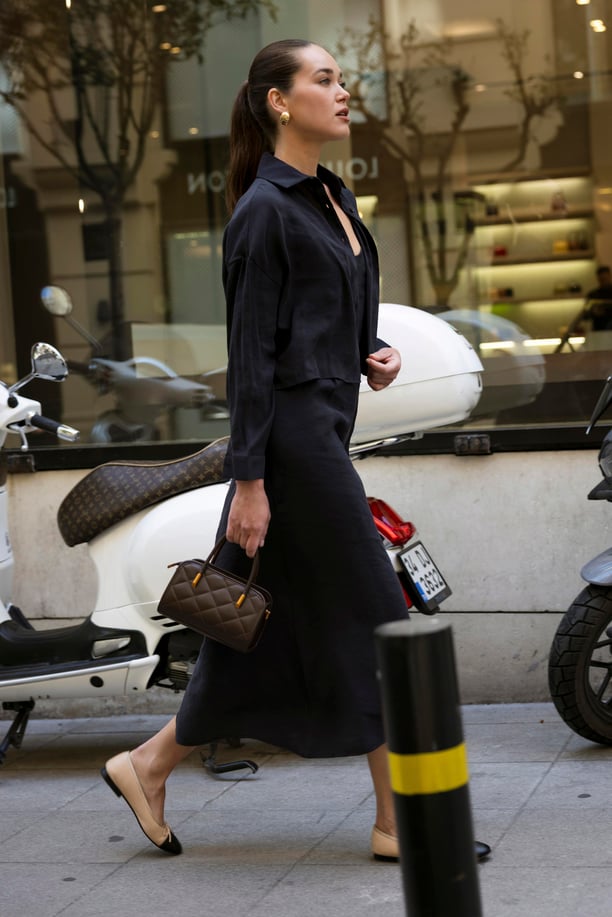 Effortless Elegance Maxi Dress & Oversized Shirt Jacket Set Black