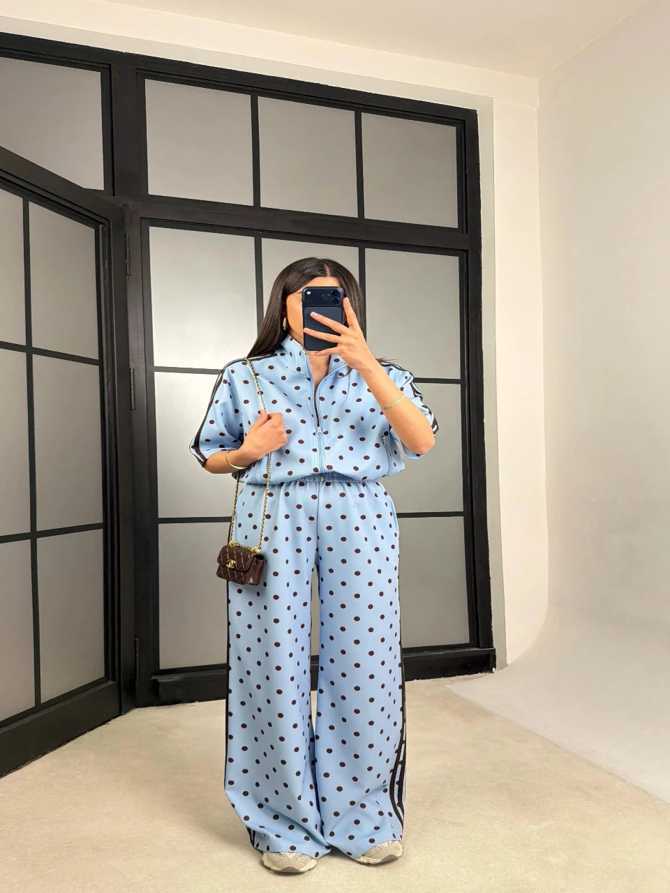 Monroe Polka Dot Co-Ord Blue
