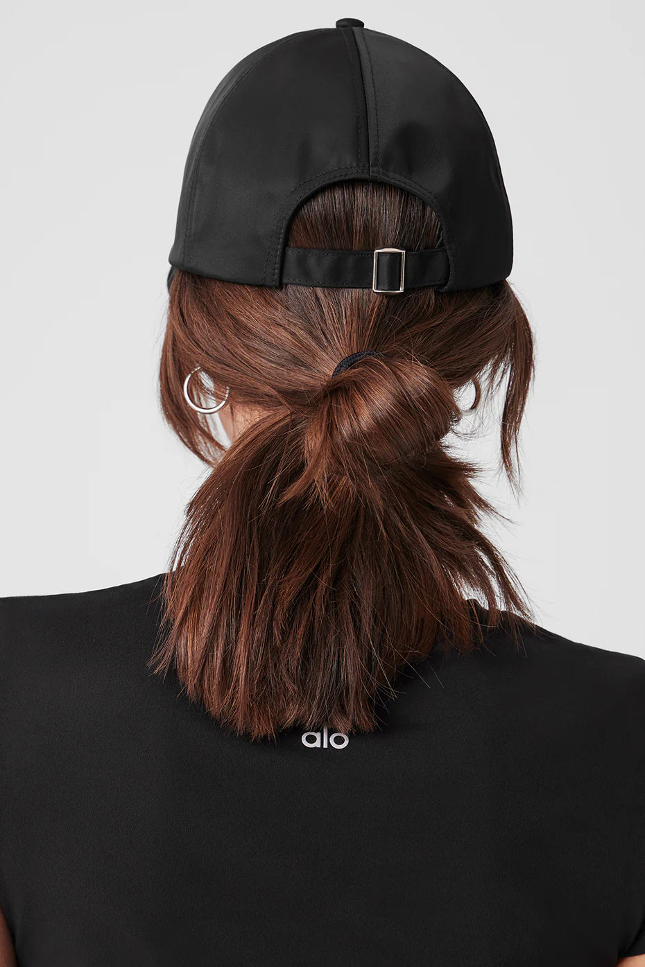 Satin Off Duty Cap - Black