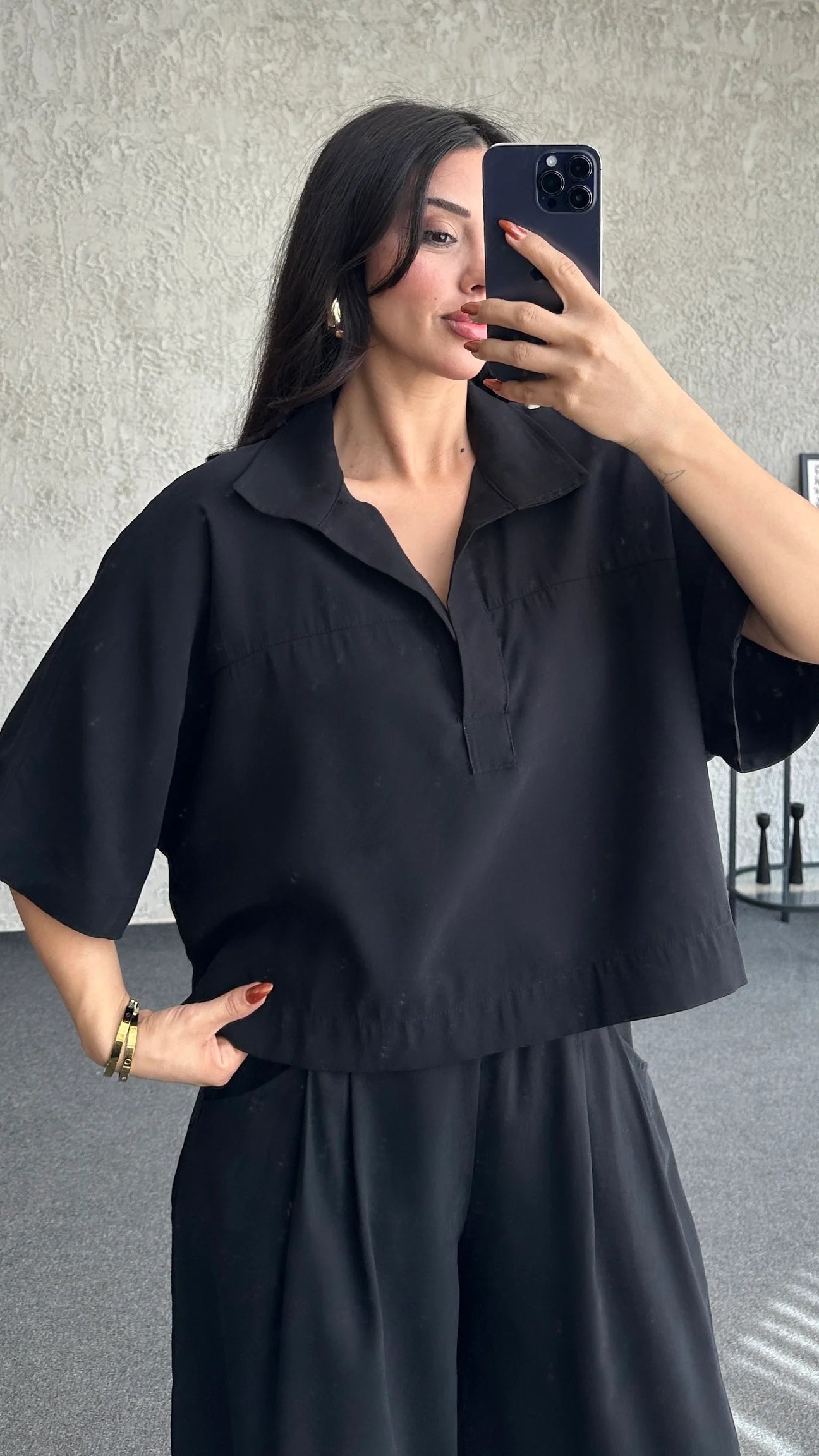 Polo Lounge Set Black