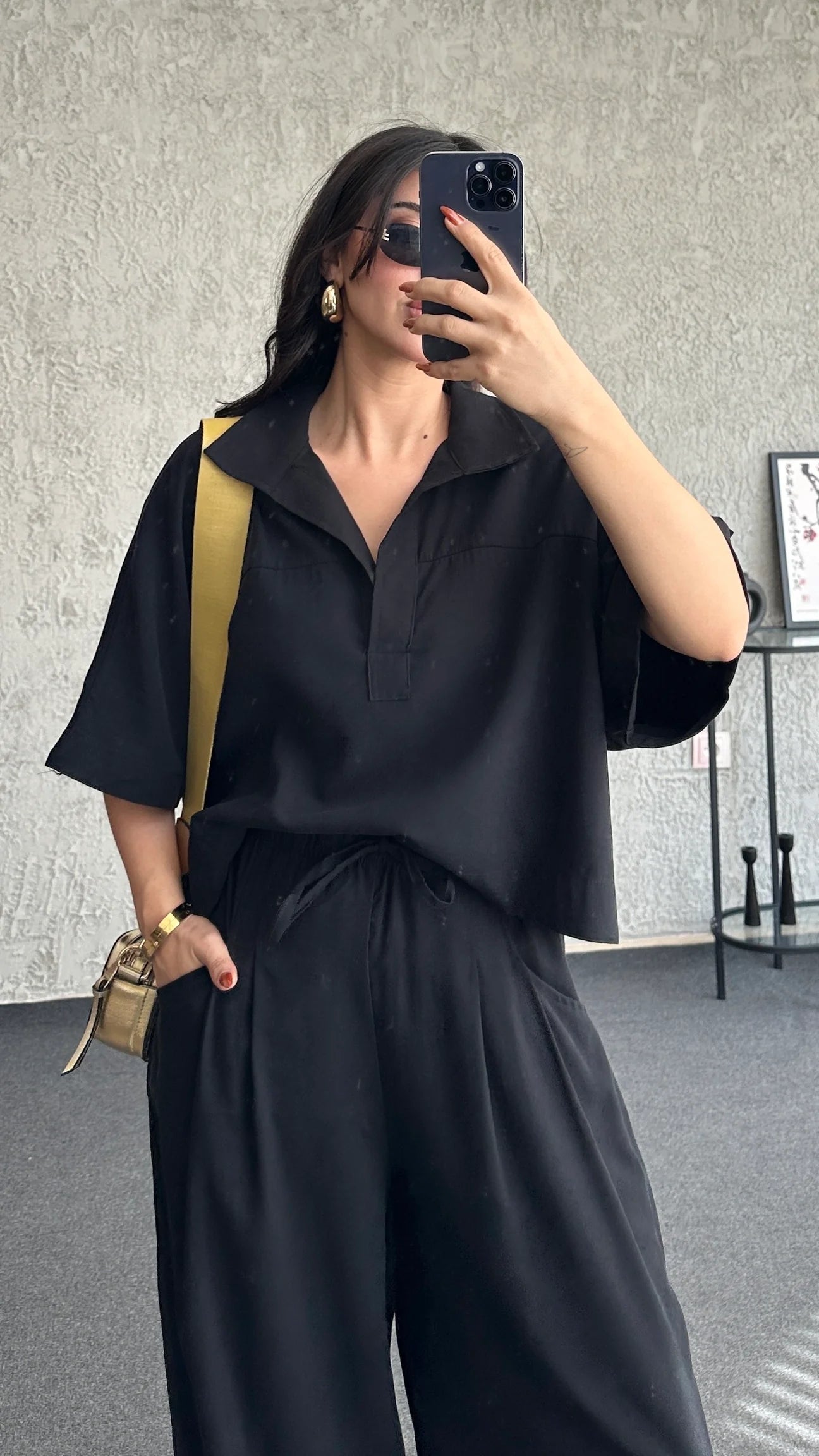 Polo Lounge Set Black