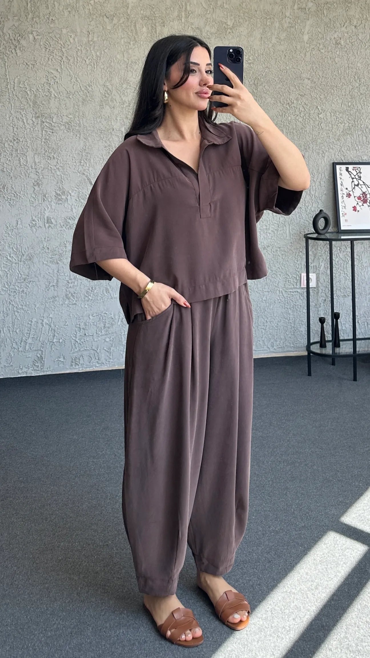 Polo Lounge Set Brown