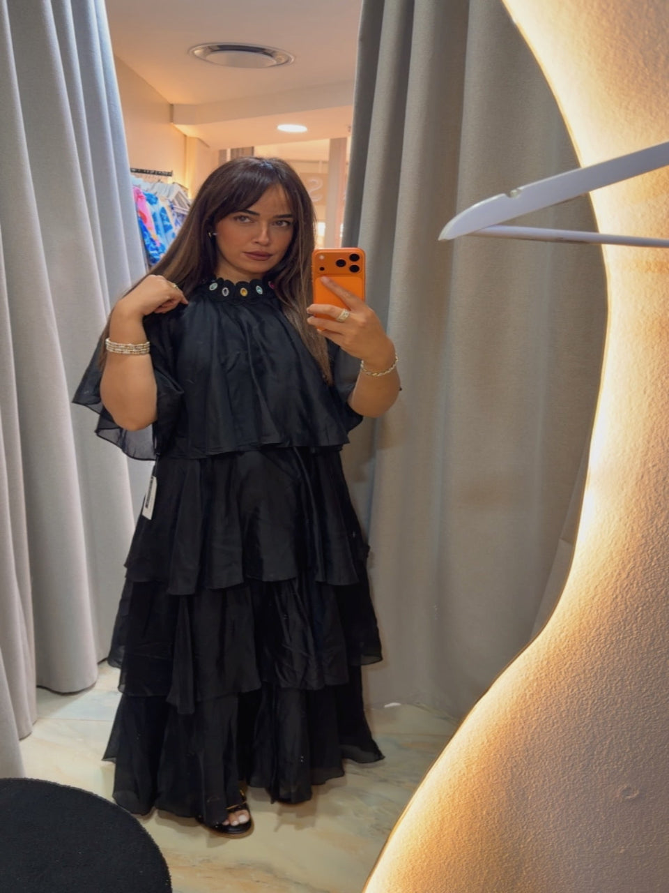 Stone Halo Dress Black