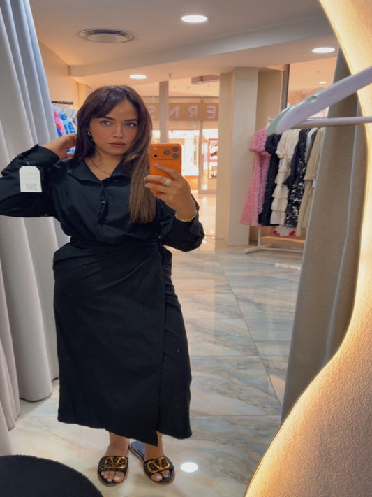 Soft Wrap Dress STD Size Black