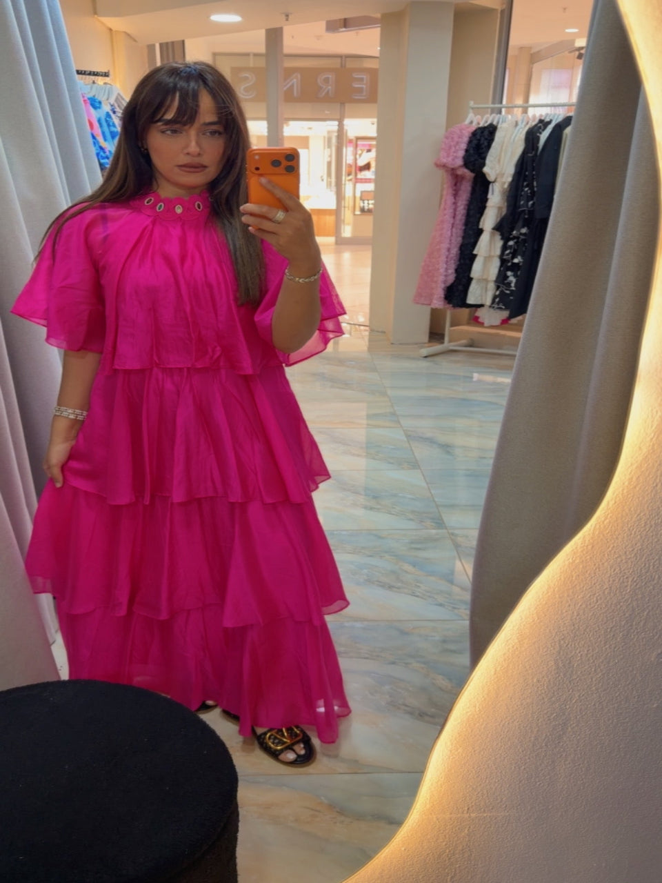 Stone Halo Dress Pink