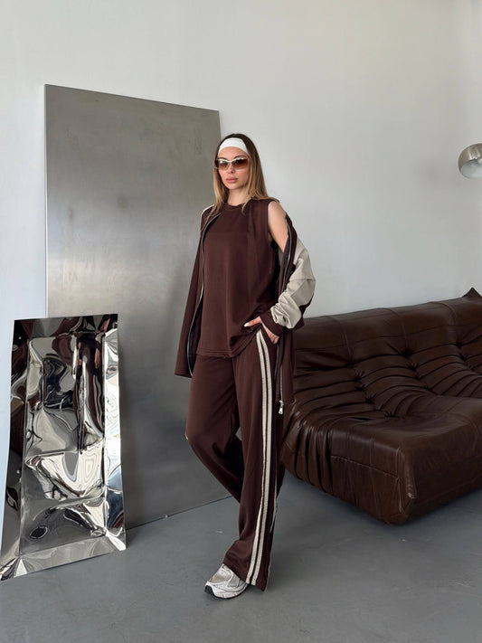 Aero Lounge 3 Piece Set Brown