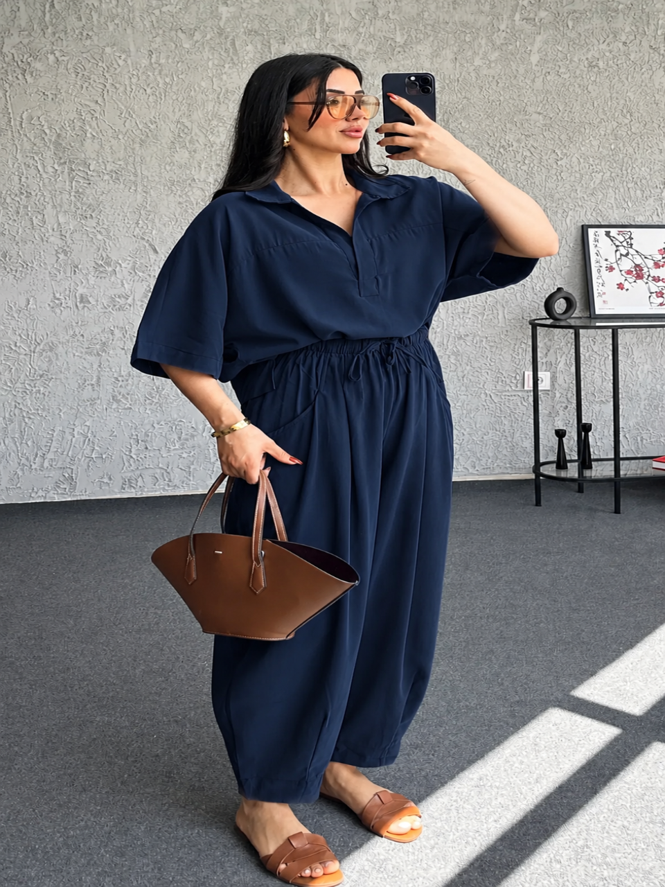Polo Lounge Set Navy