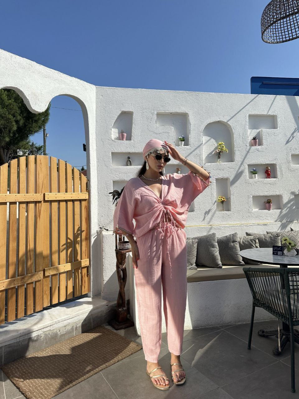 Coastal Muslin Shell Set Pink