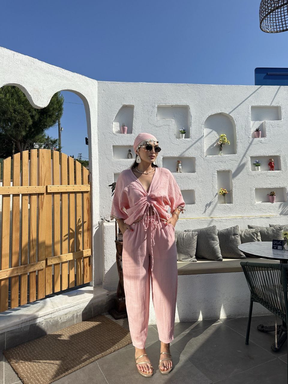 Coastal Muslin Shell Set Pink