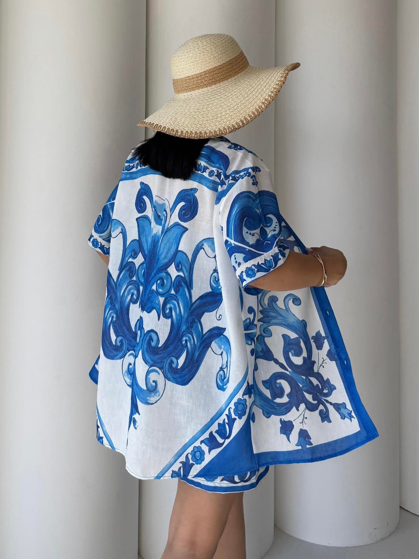 Capri Barocco Linen Short Set