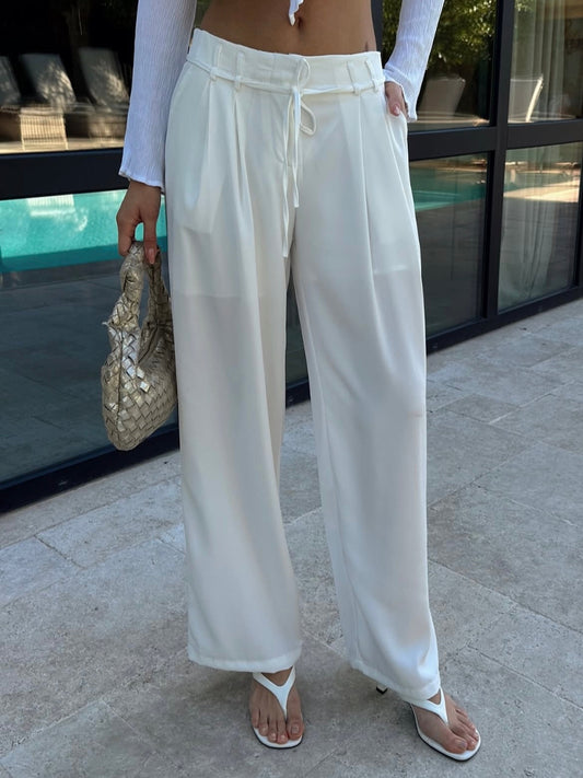 Classic White Tailored Pants