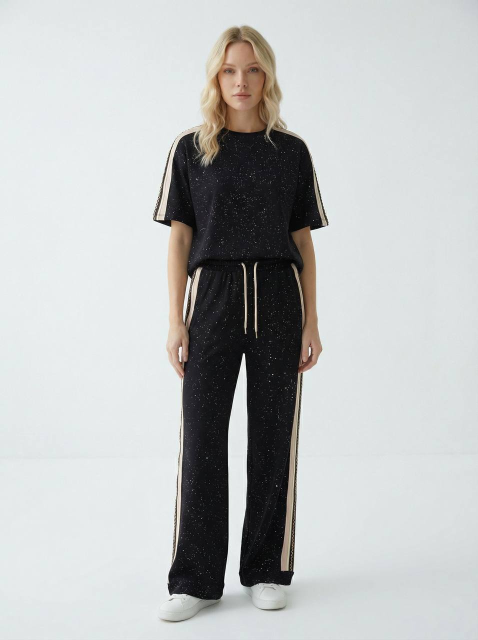 Black Stardust Lounge Set