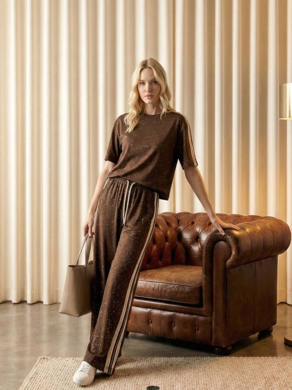 Mocha Stardust  Lounge Set