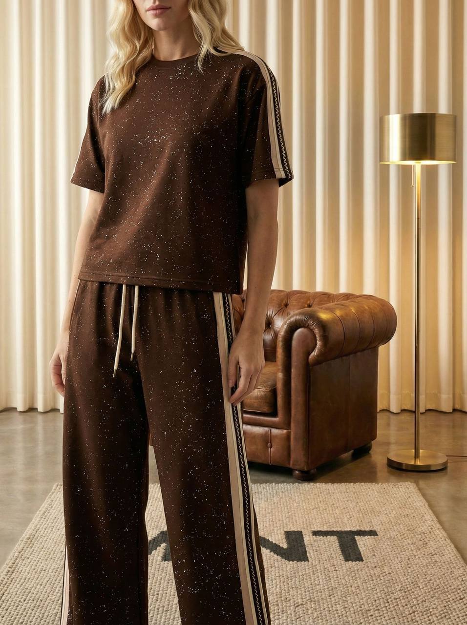 Mocha Stardust  Lounge Set