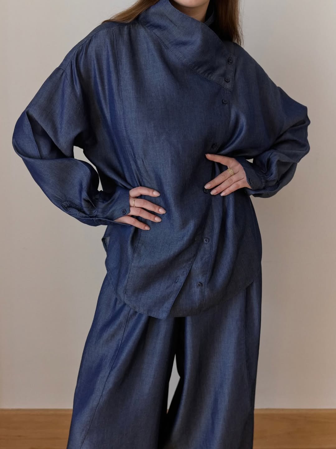 Midnight Denim Drape Set - STD Size