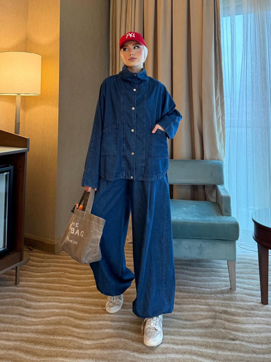 The Denim Ease Set Navy