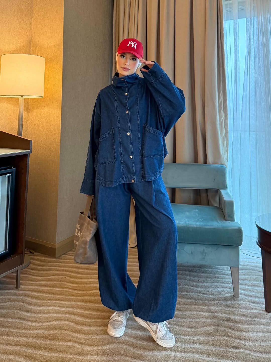 The Denim Ease Set Navy