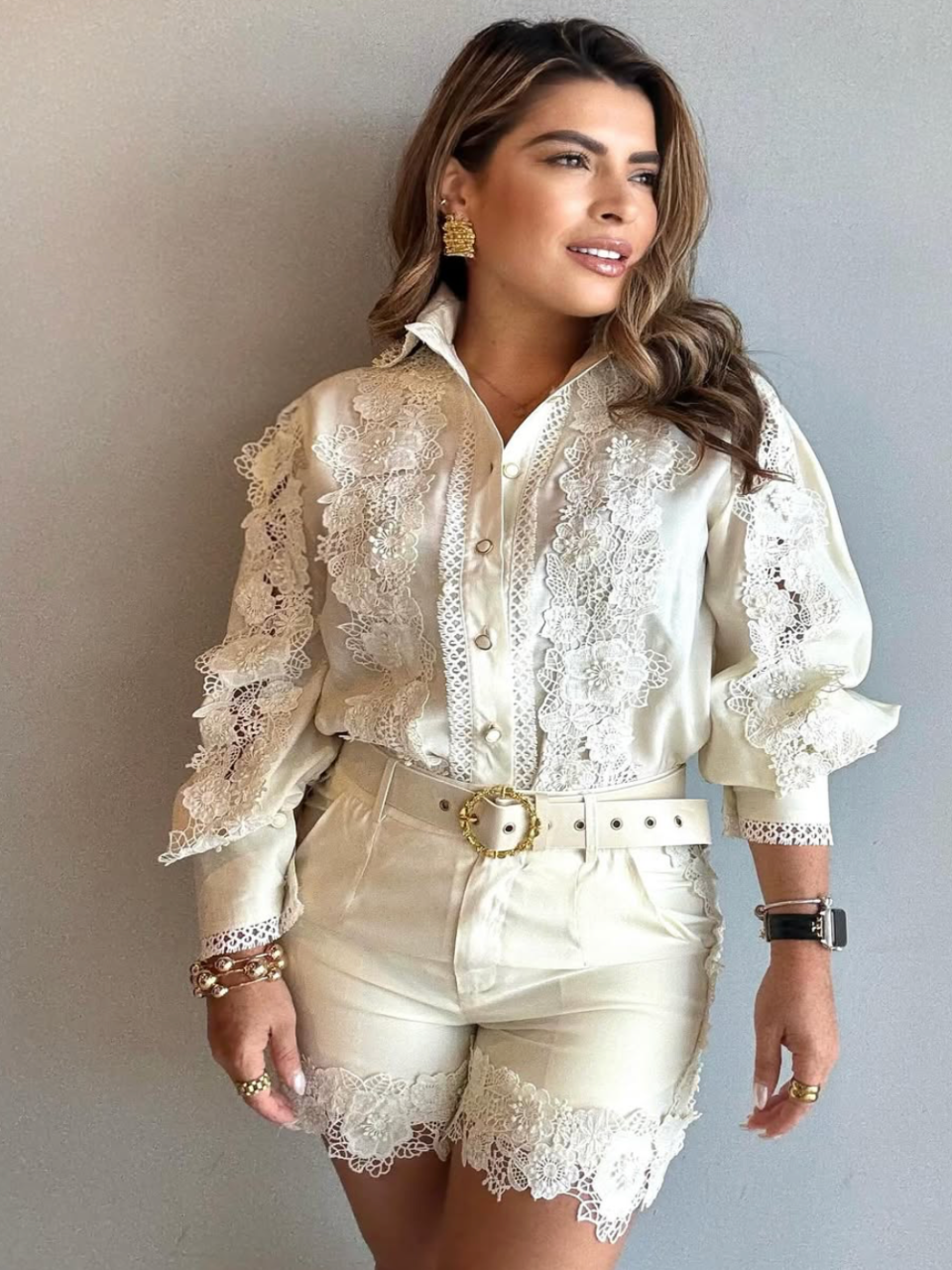 Casa Bianca Lace Set in Ivory