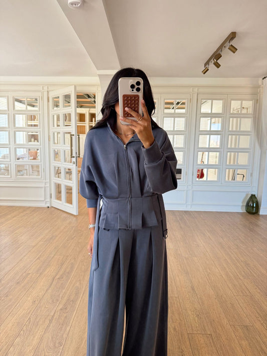 Premium Modal Tracksuit Set Anthracite