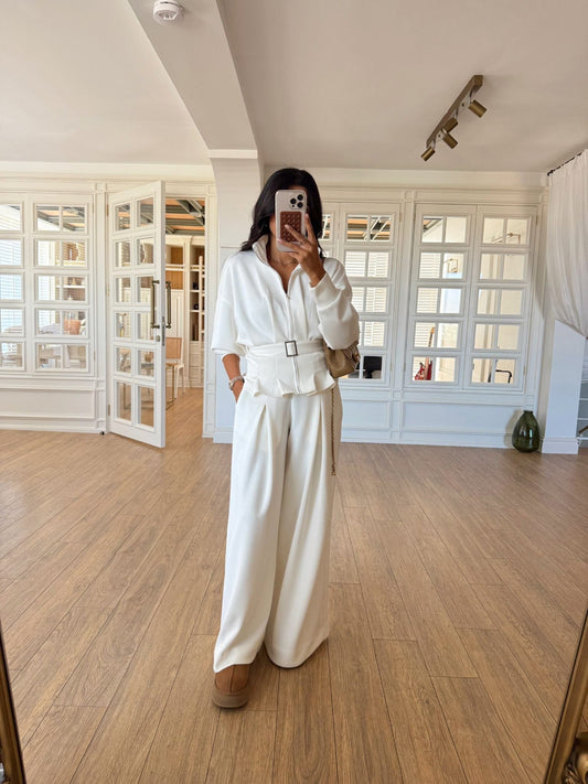 Premium Modal Tracksuit Set White