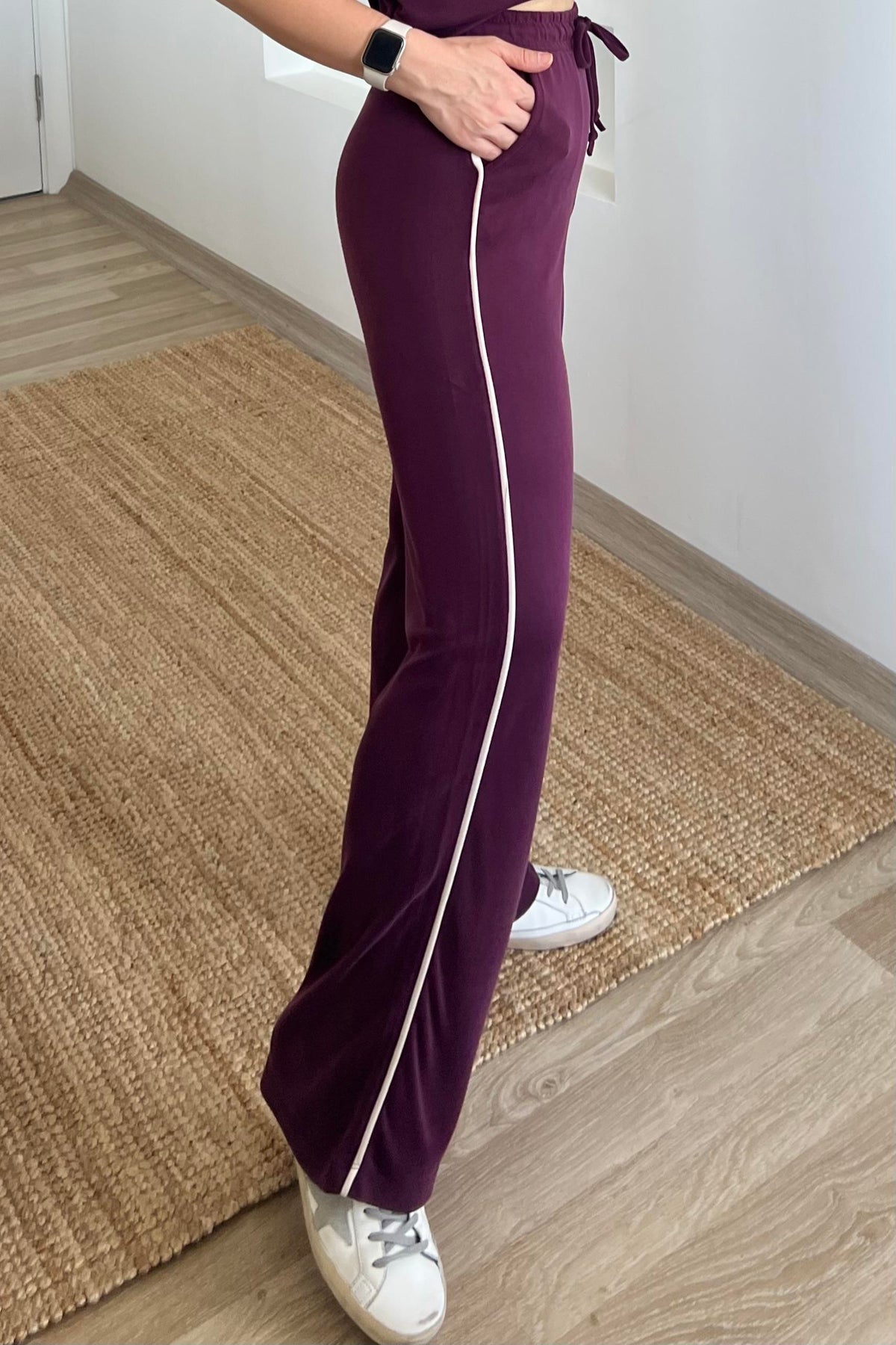 V-Neck Modal Lounge Set Burgundy