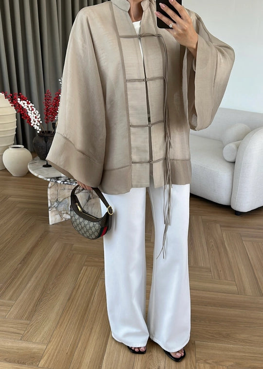 Mandarin Tencel Shirt Stone  - STD Size