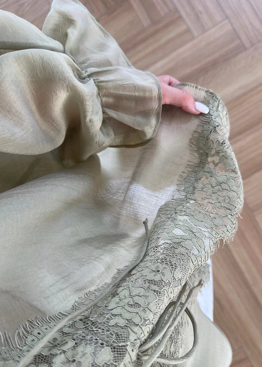 Alba Sheer Kimono Green - STD Size