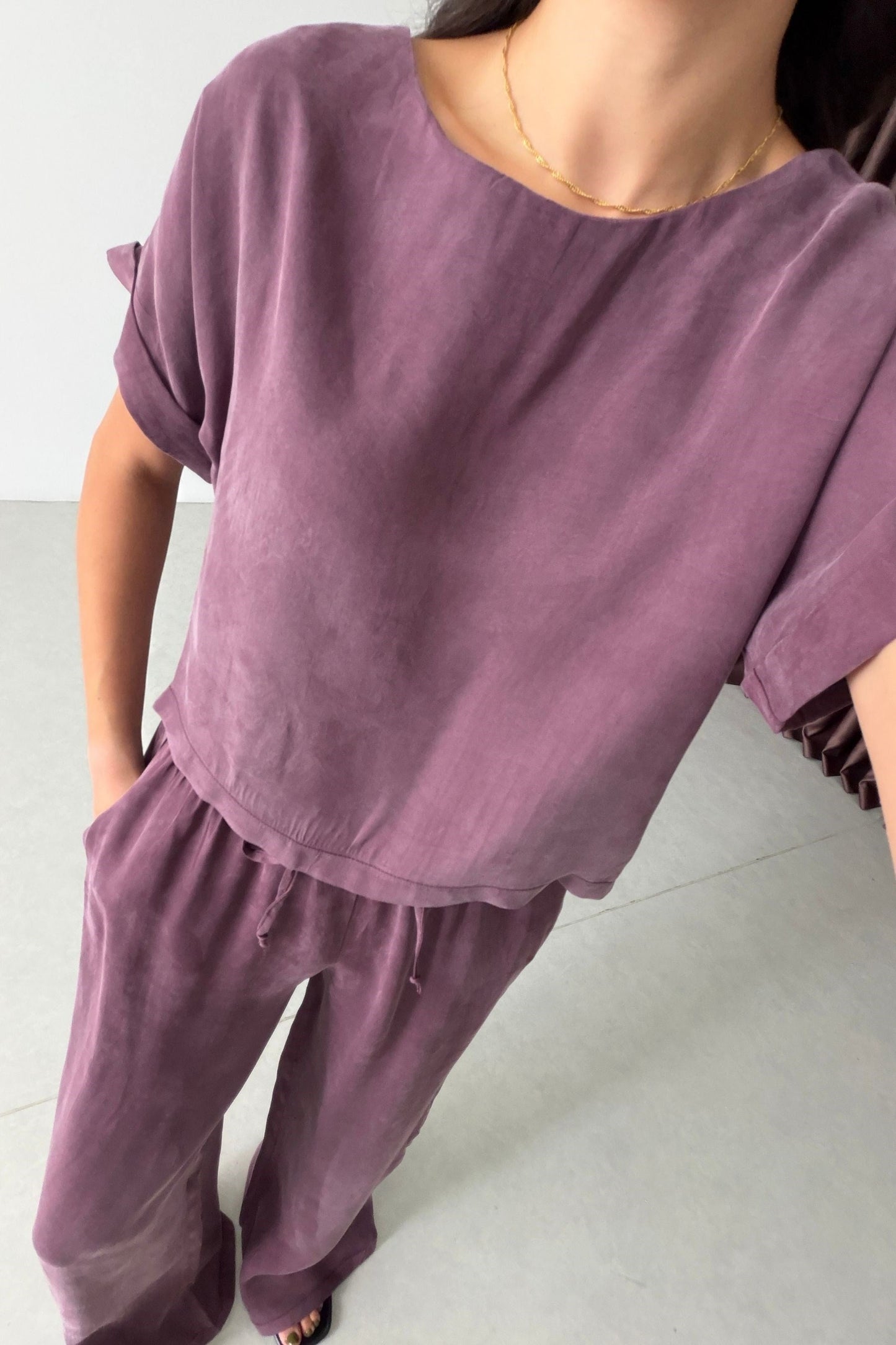 Eva Co-Ord Set Burgundy